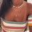 3 Layed Choker Necklaces Collar Women Chokers Gold/Silver Color Metal Chain Necklace for Female Collier