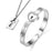 A Couple Lovers Jewelry Love Heart Lock Bracelet Stainless Steel Bracelets Bangles Key Pendant Necklace Jewelry Dropshipping