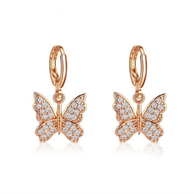 Long Tassel Butterfly Drop Earrings Silver Color 2020 Fashion Hanging Women Earrings Summer Jewelry Girls GIfts
