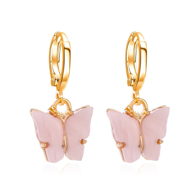 Long Tassel Butterfly Drop Earrings Silver Color 2020 Fashion Hanging Women Earrings Summer Jewelry Girls GIfts