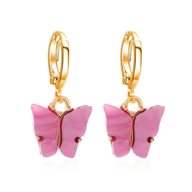 Long Tassel Butterfly Drop Earrings Silver Color 2020 Fashion Hanging Women Earrings Summer Jewelry Girls GIfts