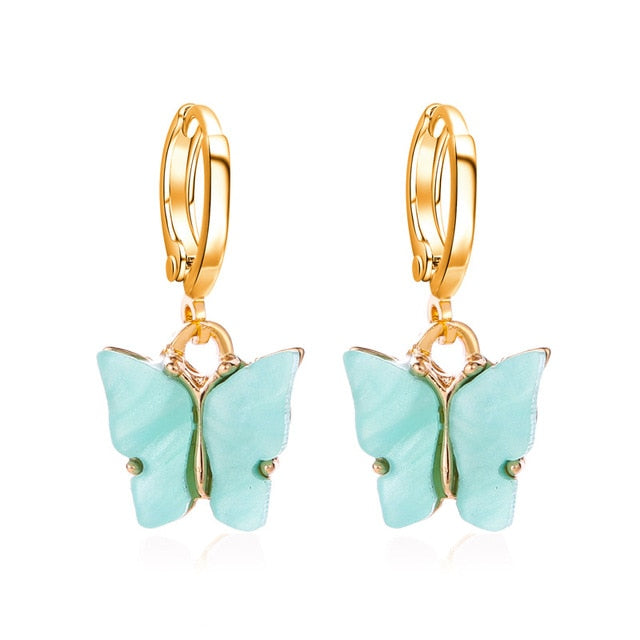 Long Tassel Butterfly Drop Earrings Silver Color 2020 Fashion Hanging Women Earrings Summer Jewelry Girls GIfts