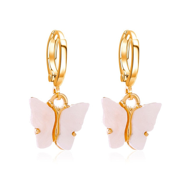Long Tassel Butterfly Drop Earrings Silver Color 2020 Fashion Hanging Women Earrings Summer Jewelry Girls GIfts