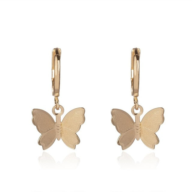 Long Tassel Butterfly Drop Earrings Silver Color 2020 Fashion Hanging Women Earrings Summer Jewelry Girls GIfts